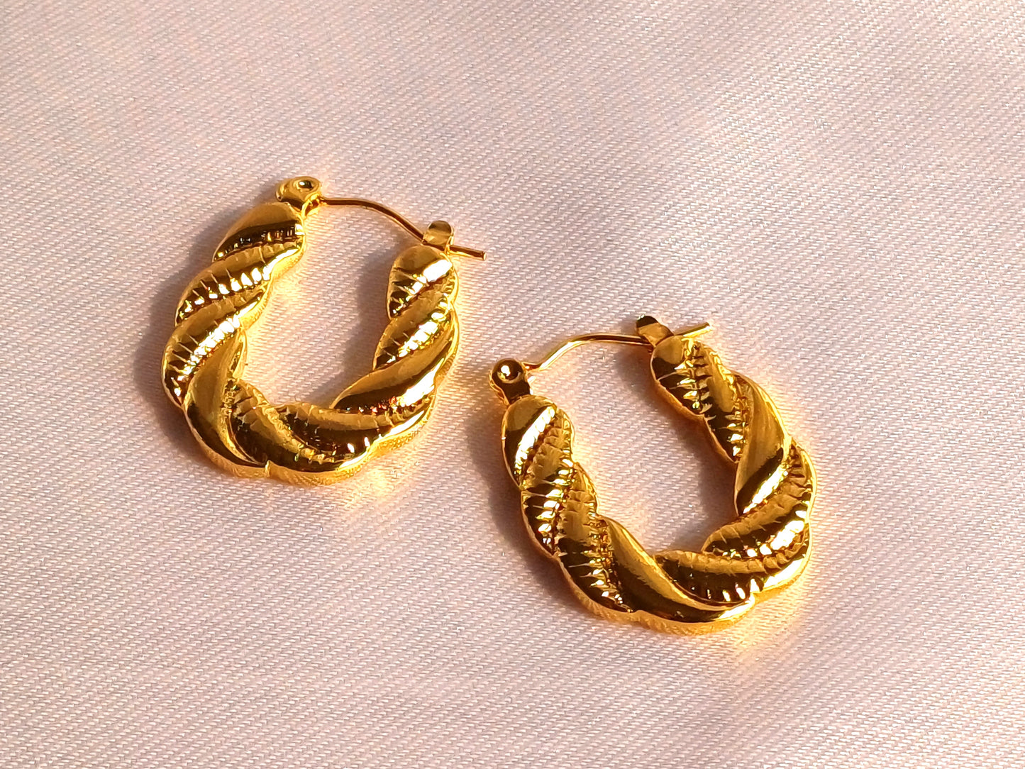 Golden Oval Hoops