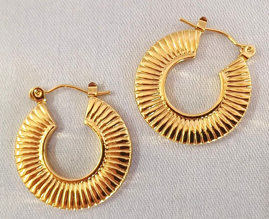 Golden Round Hoops Amara