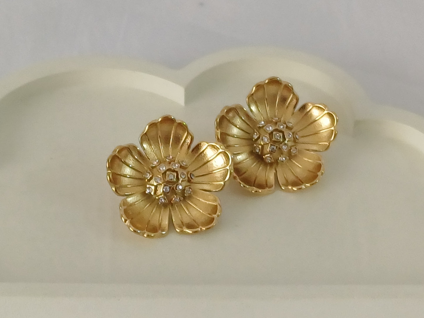 Golden Flower Studs Diana