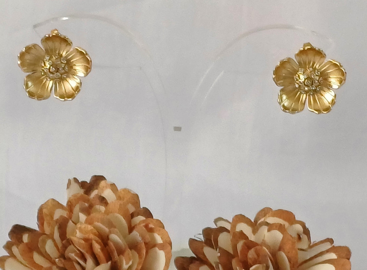 Golden Flower Studs Diana