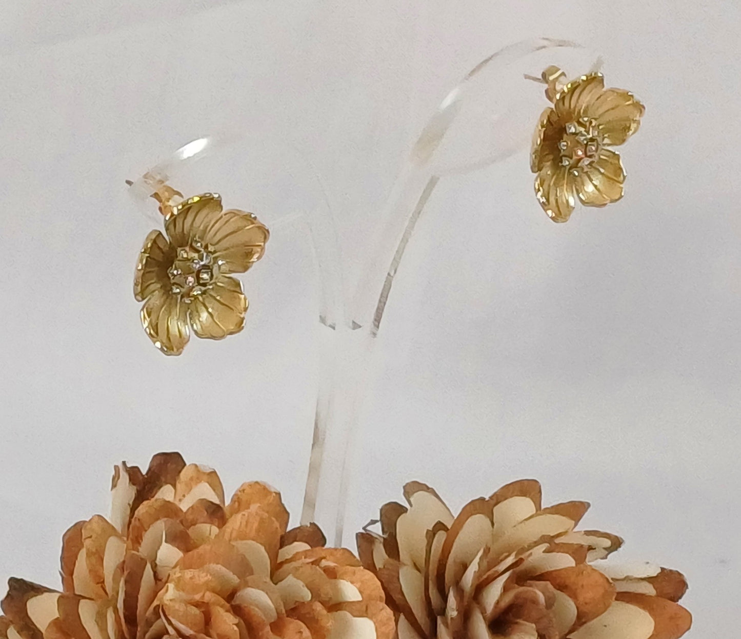 Golden Flower Studs Diana